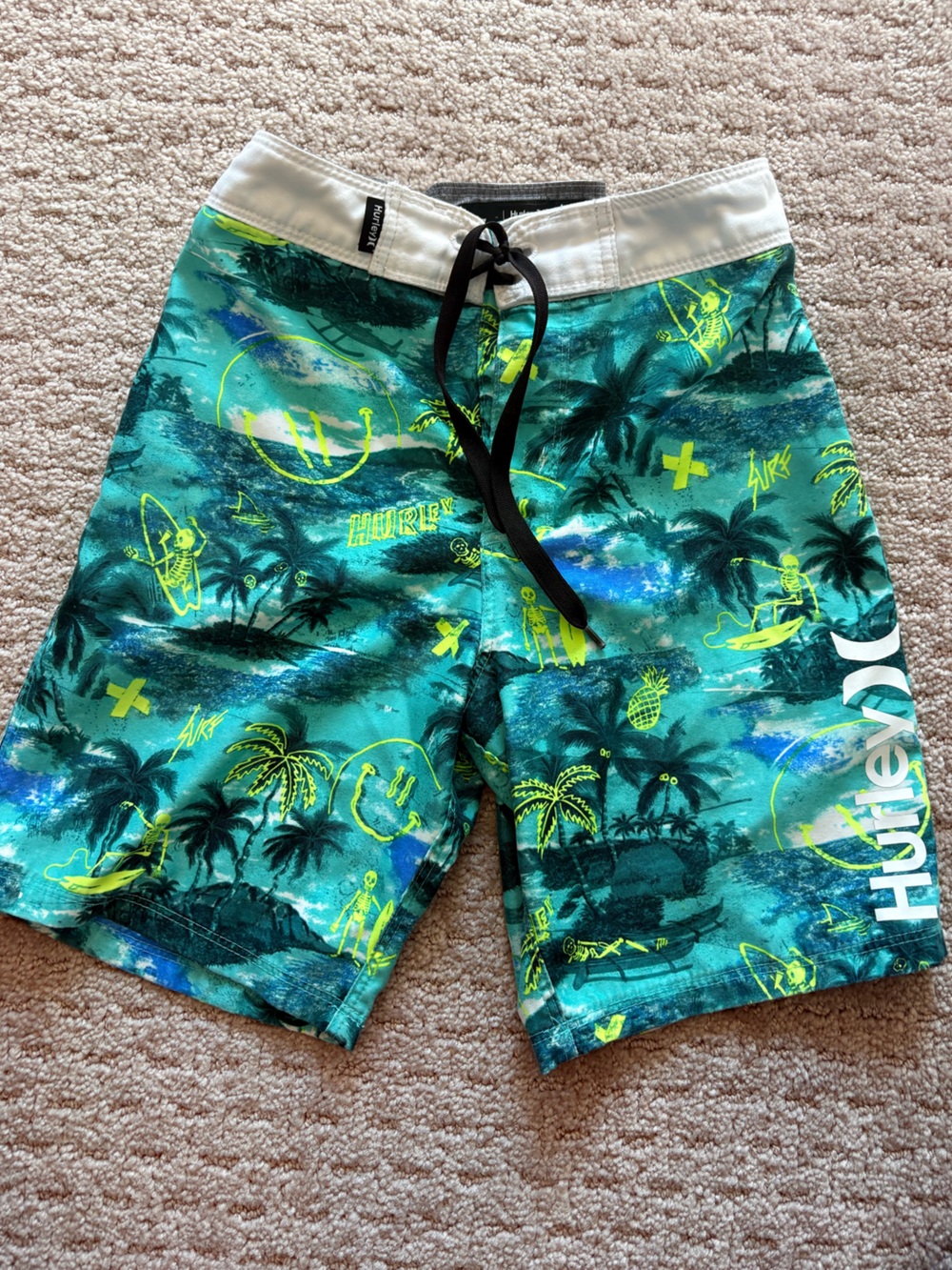 Hurley Youth Boys Swim Trunks Size 7 Back Pocket Board Shorts Surf Beach Beach